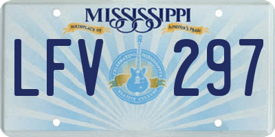 MS license plate LFV297