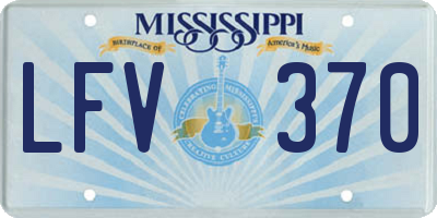 MS license plate LFV370