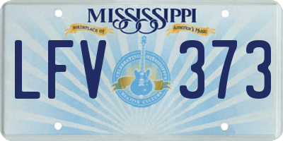 MS license plate LFV373