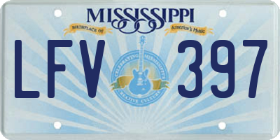 MS license plate LFV397