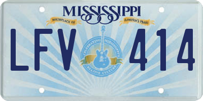 MS license plate LFV414
