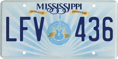 MS license plate LFV436