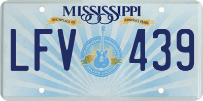 MS license plate LFV439