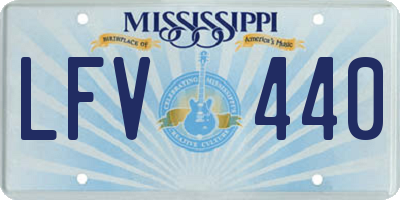 MS license plate LFV440