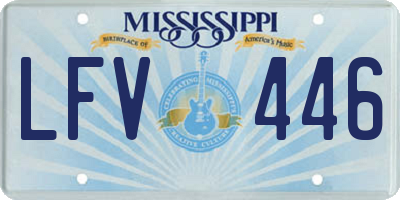 MS license plate LFV446