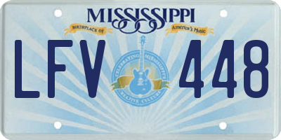 MS license plate LFV448