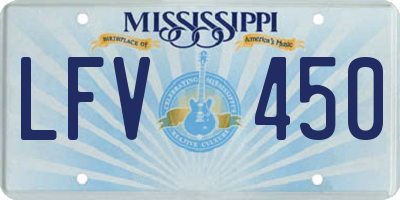 MS license plate LFV450
