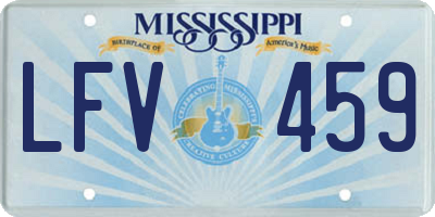 MS license plate LFV459
