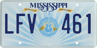 MS license plate LFV461