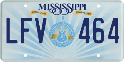 MS license plate LFV464