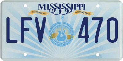 MS license plate LFV470