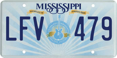 MS license plate LFV479