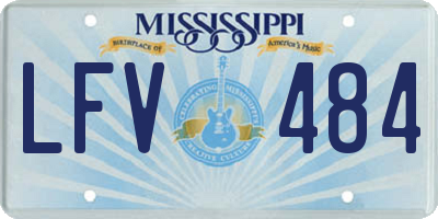 MS license plate LFV484
