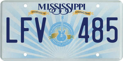MS license plate LFV485