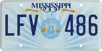 MS license plate LFV486
