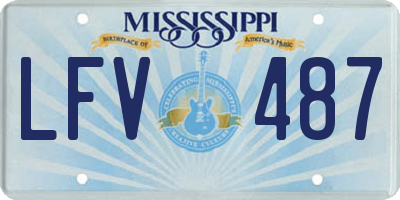 MS license plate LFV487