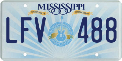 MS license plate LFV488