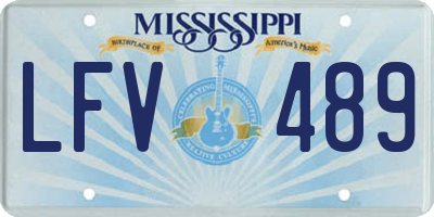 MS license plate LFV489