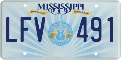 MS license plate LFV491