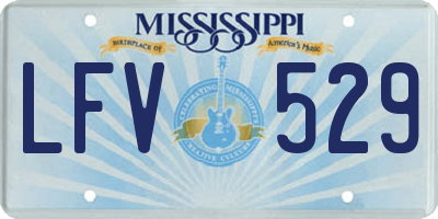 MS license plate LFV529