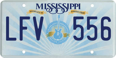 MS license plate LFV556