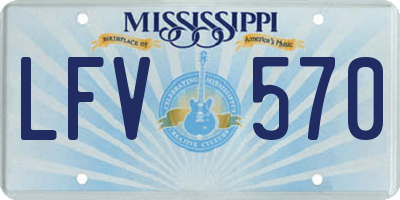 MS license plate LFV570