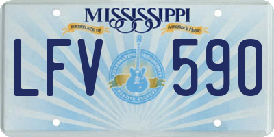 MS license plate LFV590