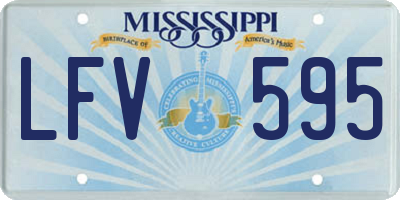 MS license plate LFV595