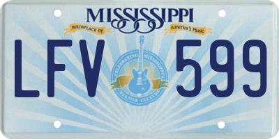 MS license plate LFV599