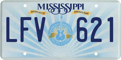 MS license plate LFV621