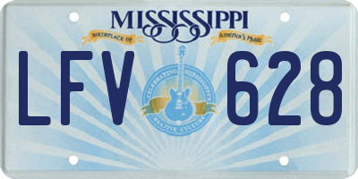 MS license plate LFV628