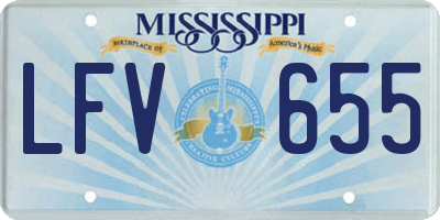 MS license plate LFV655