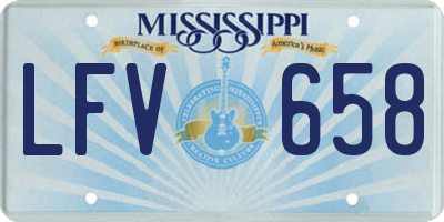 MS license plate LFV658
