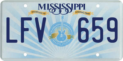 MS license plate LFV659