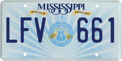 MS license plate LFV661