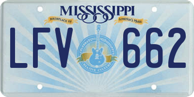 MS license plate LFV662