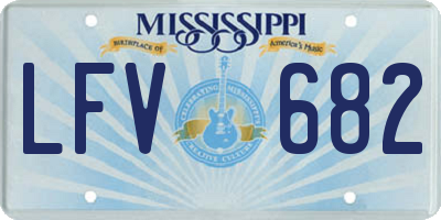 MS license plate LFV682