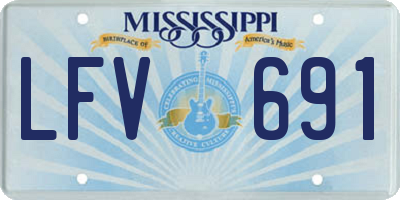 MS license plate LFV691
