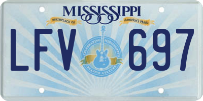 MS license plate LFV697