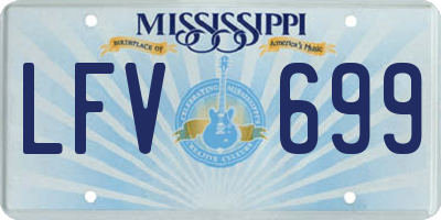 MS license plate LFV699