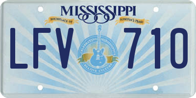 MS license plate LFV710