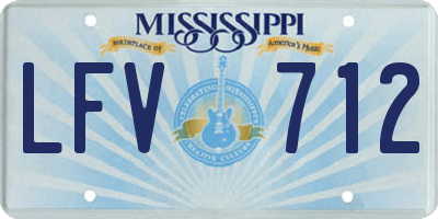 MS license plate LFV712