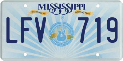 MS license plate LFV719