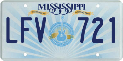 MS license plate LFV721