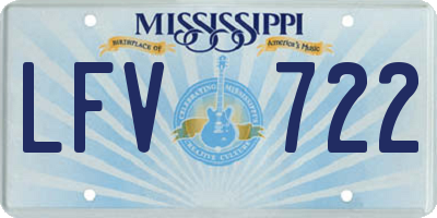 MS license plate LFV722