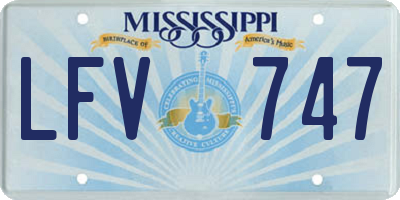 MS license plate LFV747
