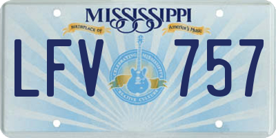 MS license plate LFV757
