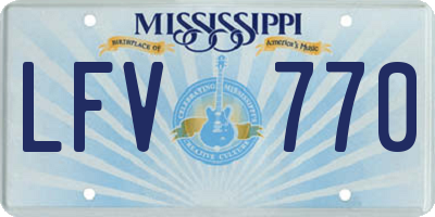 MS license plate LFV770