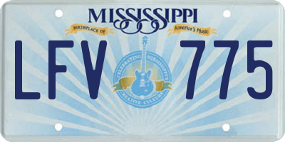 MS license plate LFV775