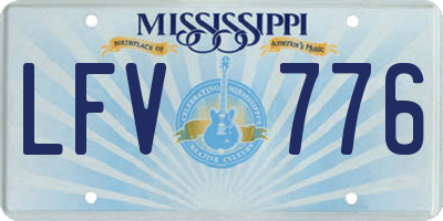 MS license plate LFV776